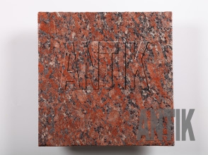 Shot blastin granite paving tile Rosso Santiago 300x300x30
